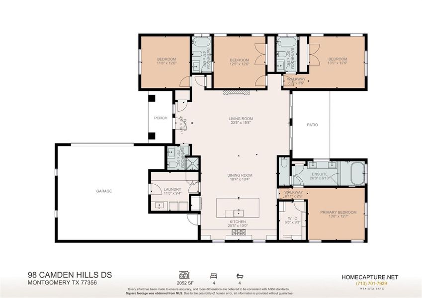 2D floor plan layout of this home in , Montgomery, TX (Image 5).