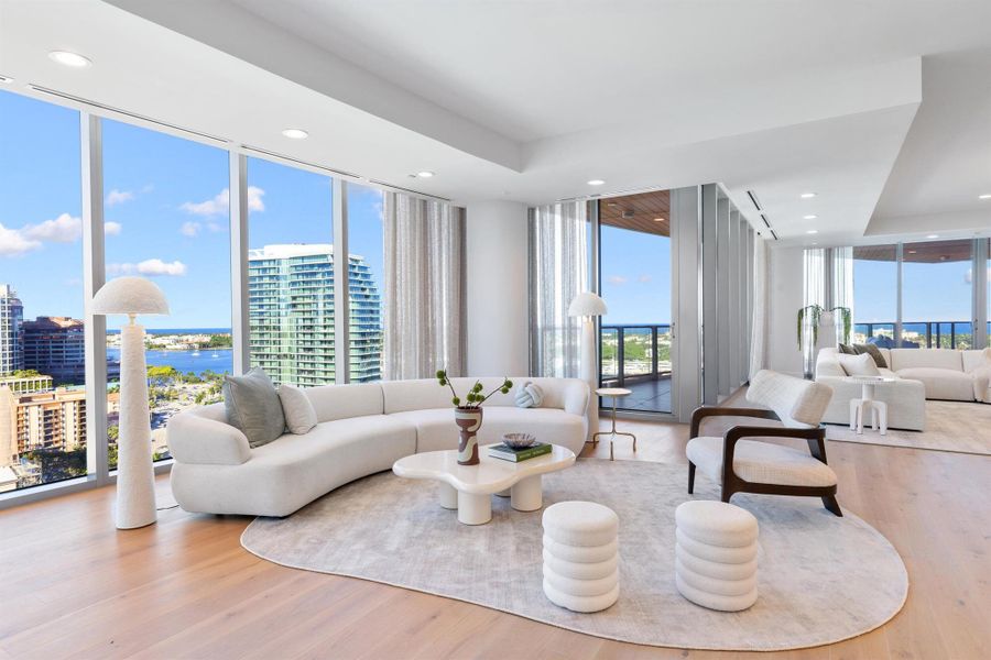 Furnished interior view inside a new home in , West Palm Beach (Image 31).