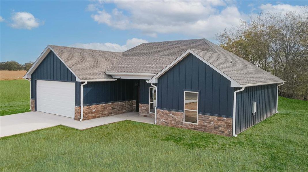 Front exterior of a new home in , Mount Vernon, TX, highlighting curb appeal (Image 2). Front exterior of a new home in , Mount Vernon, TX, highlighting curb appeal (Image 2).