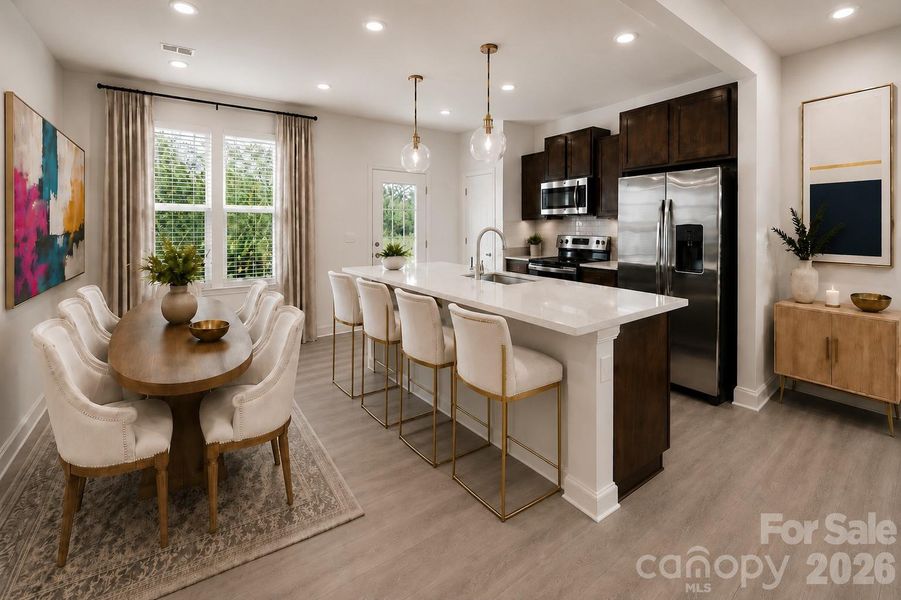 Dining Area & Kitchen - Digital Representation.