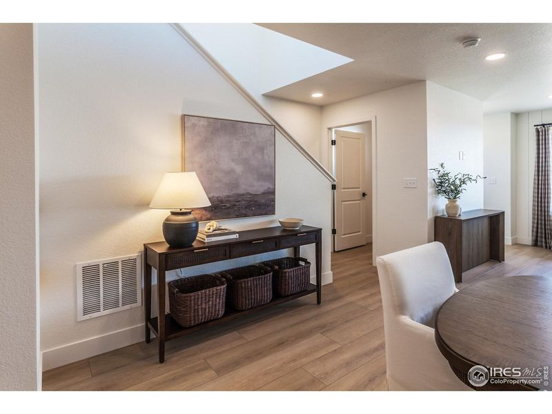 Furnished interior view inside a new home in Prairie Song Story Collection - Single Family Homes, Windsor (Image 4).
