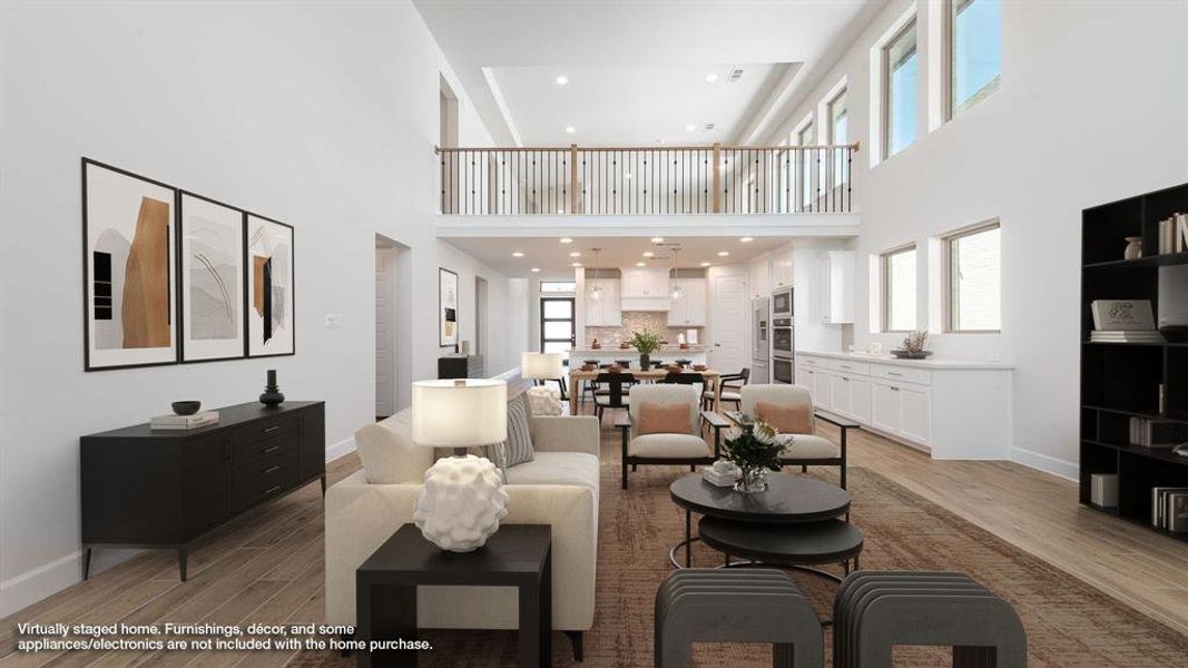 Furnished interior view inside a new home in The Heights At Uptown Celina 50', Celina (Image 10). Furnished interior view inside a new home in The Heights At Uptown Celina 50', Celina (Image 10).