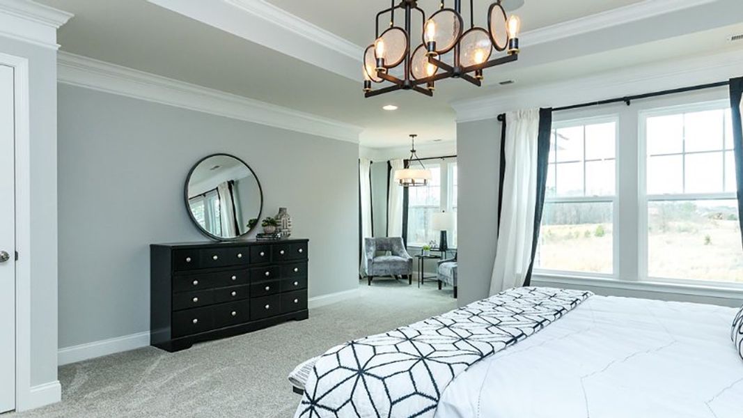 Furnished interior view inside a new home in Station Pointe, Angier (Image 18). Furnished interior view inside a new home in Station Pointe, Angier (Image 18).