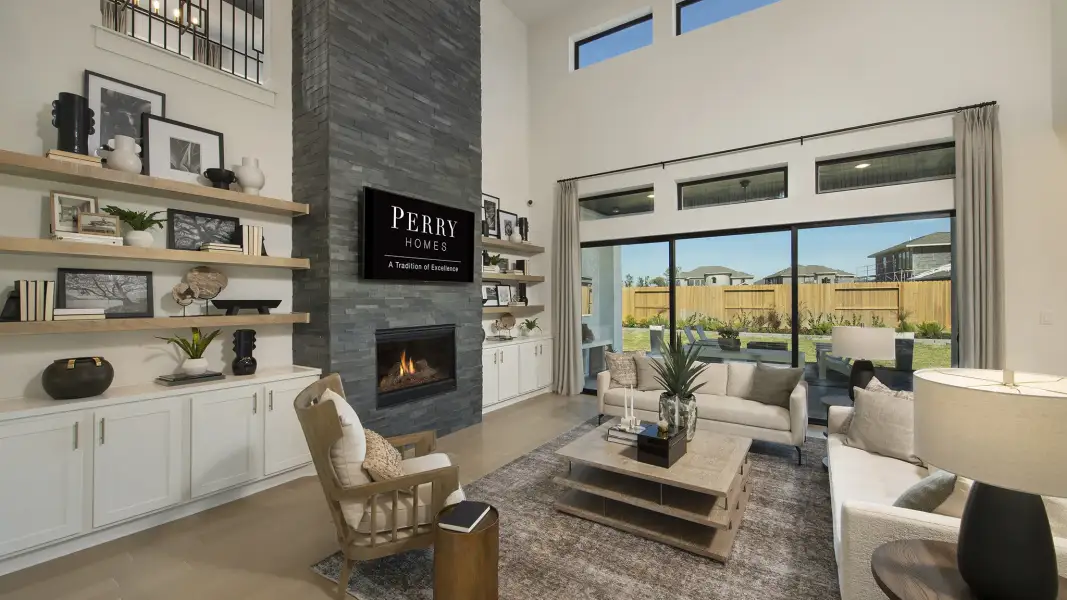 Representative furnished interior of a home built from the 4428S by Perry Homes in Elyson, Katy (Image 8).