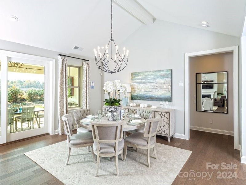 Vaulted Ceiling Dining Room