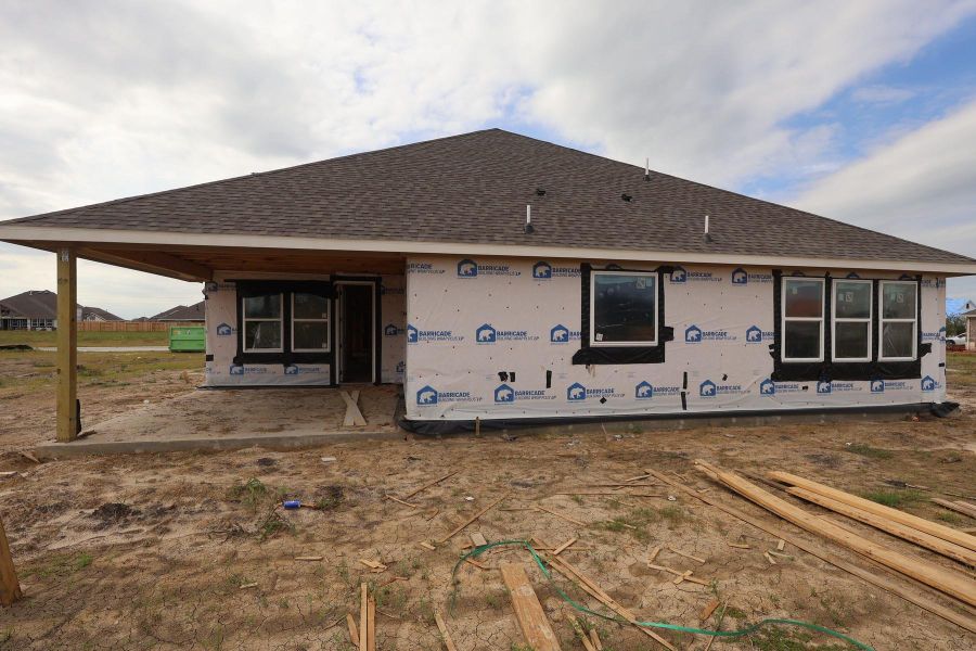 Backyard with covered patio - still under construction!