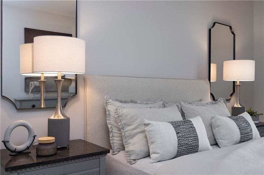 Furnished interior view inside a new home in Soleil Belmont Park, Canton (Image 30). Furnished interior view inside a new home in Soleil Belmont Park, Canton (Image 30).