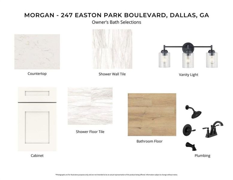 Sample of building materials used in homes in Easton Park, Dallas (Image 5).