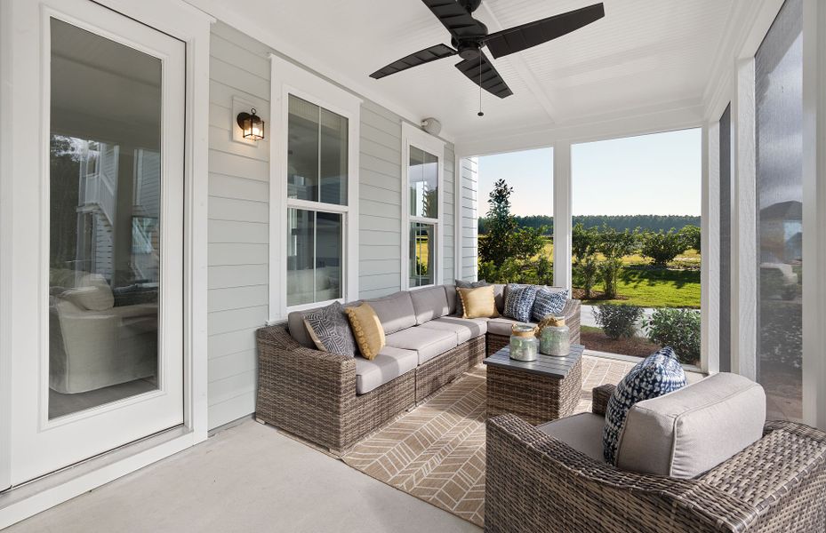 Relax and enjoy your morning coffee from your screened porch