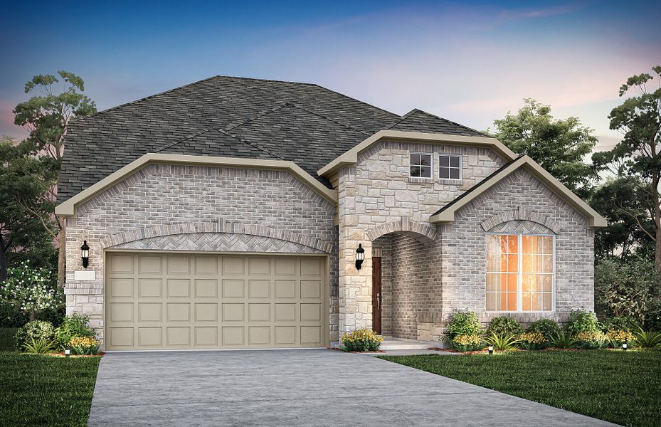 The Keller, a two-story home with 2-car garage, shown with Home Exterior 35