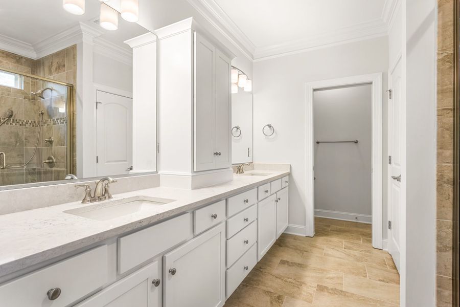Representative furnished interior of a home built from the Somerset by Keystone Homes NC in Weybridge, Burlington (Image 11).