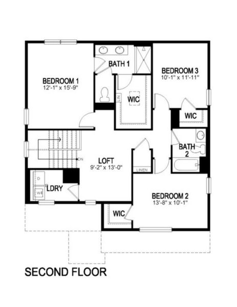 2D floor plan layout of this home in Westgate, Greeley, CO (Image 3).