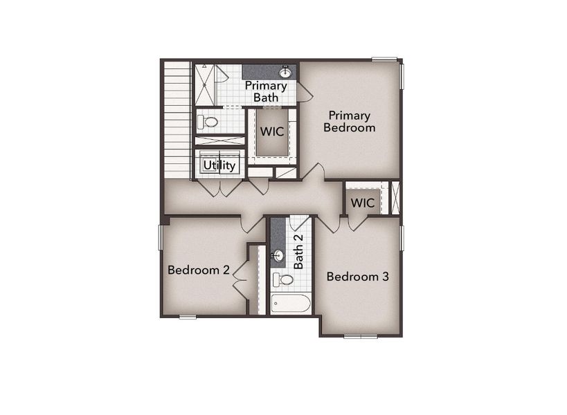2D floor plan layout for the Applewhite Meadows 1668 by Brohn Homes in Applewhite Meadows, San Antonio, TX (Image 4). 2D floor plan layout for the Applewhite Meadows 1668 by Brohn Homes in Applewhite Meadows, San Antonio, TX (Image 4).