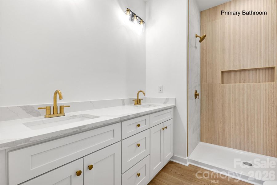 shower door is going to be installed.