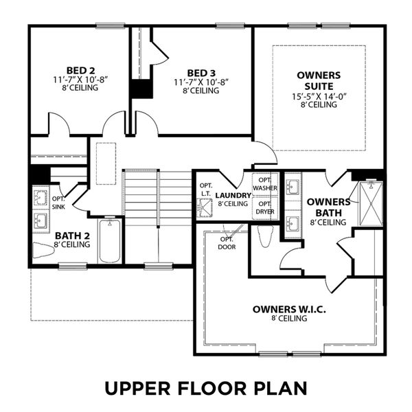 2D floor plan layout for the The Gordon A by Davidson Homes LLC in Calista Farms, White House, TN (Image 6). 2D floor plan layout for the The Gordon A by Davidson Homes LLC in Calista Farms, White House, TN (Image 6).