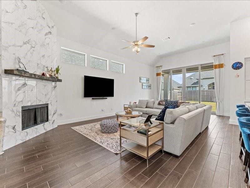 The glass sliding doors brings the outdoors inside. The glass gives it a class The glass sliding doors brings the outdoors inside. The glass gives it a class