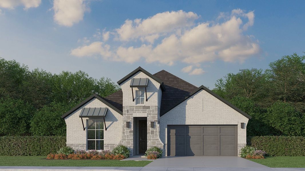 Plan 1577 Elevation C with Stone Plan 1577 Elevation C with Stone