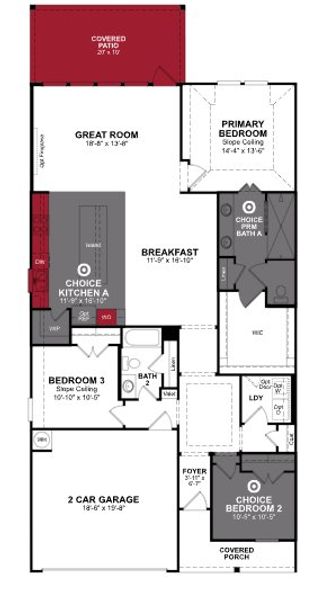 2D floor plan layout of this home in Bridgeland: Signature Collection, Cypress, TX (Image 1). 2D floor plan layout of this home in Bridgeland: Signature Collection, Cypress, TX (Image 1).