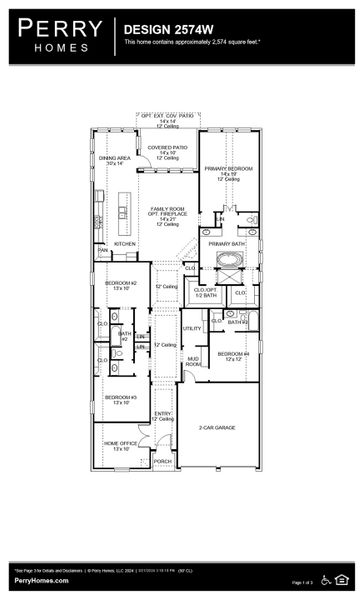 Floor Plan for 2574W