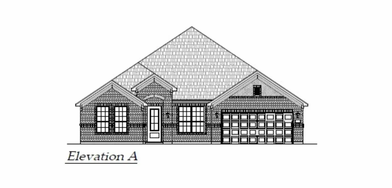 Exterior rendering of this home design in Westside Preserve, Midlothian, TX (Image 5).
