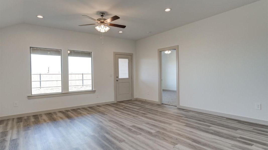 Representative unfurnished interior of a home built from the The Elgin by D.R. Horton in Everest Heights, Lubbock (Image 11).