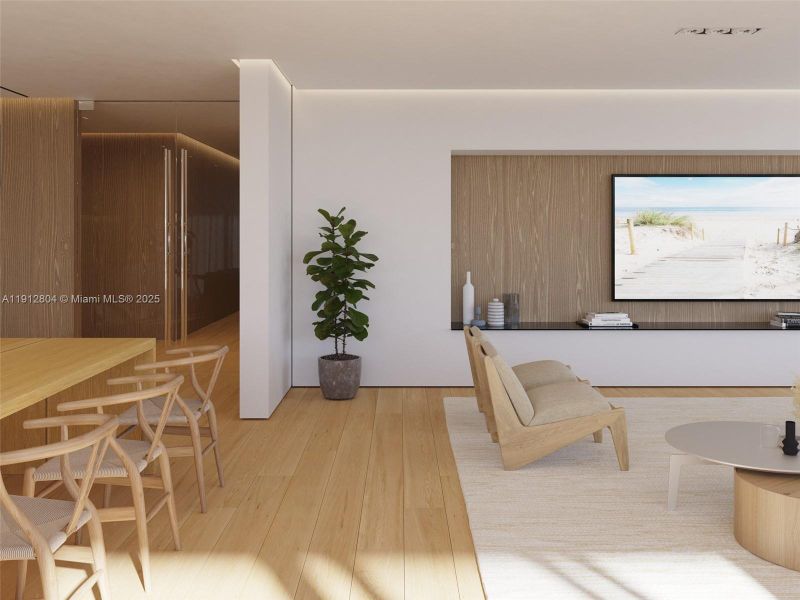 Furnished interior view inside a new home in 9900 West, Bay Harbor Islands (Image 8).