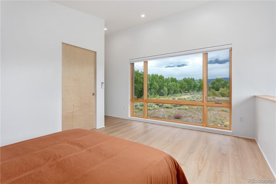 Eastern views from primary bedroom and walk in closet to the left.