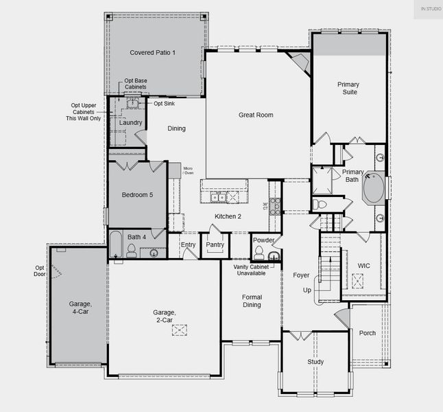 Additional highlights include: covered back patio, extended primary suite, a main floor secondary bedroom with a full bathroom, and a 3rd car garage bay. Additional highlights include: covered back patio, extended primary suite, a main floor secondary bedroom with a full bathroom, and a 3rd car garage bay.