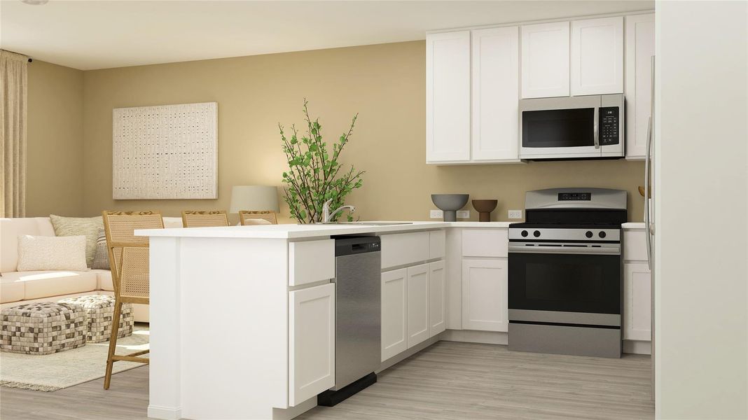 Furnished interior view inside a new home in Sila, Huffman (Image 5).