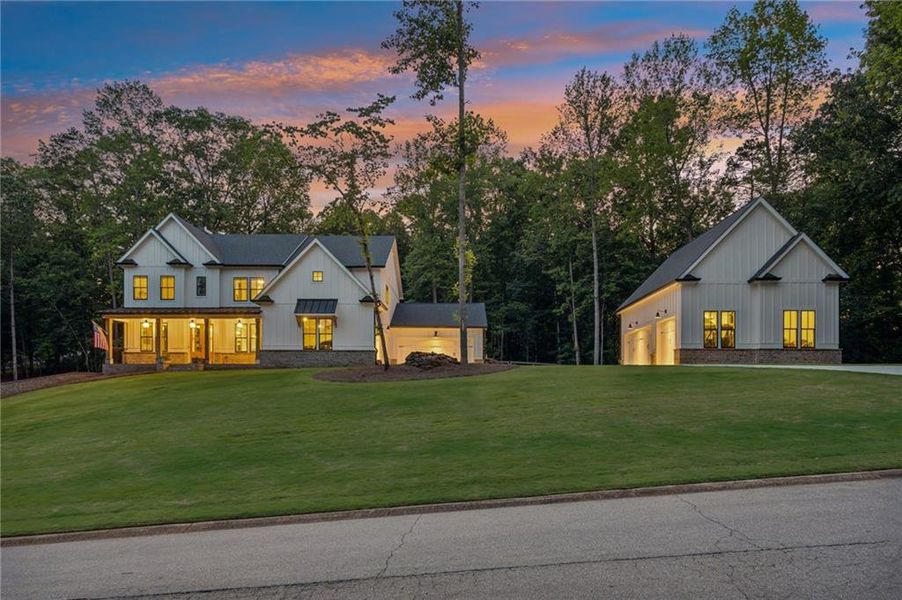 Front exterior of a new home in , Gainesville, GA, highlighting curb appeal (Image 35). Front exterior of a new home in , Gainesville, GA, highlighting curb appeal (Image 35).