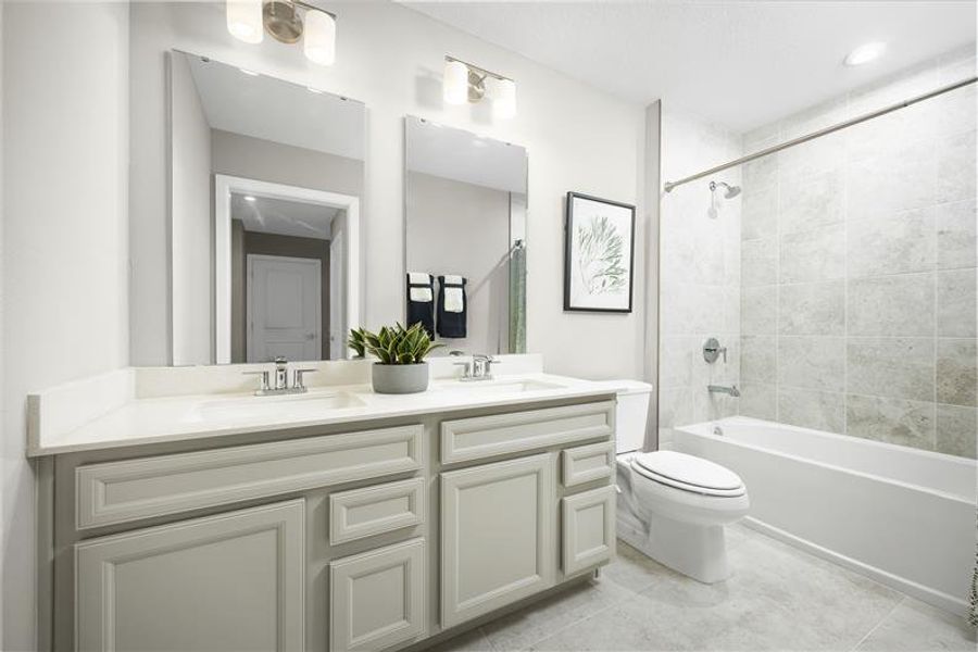 Representative furnished interior of a home built from the Mayshore by Ryan Homes in Pine Pointe at Astonia, Davenport (Image 21).