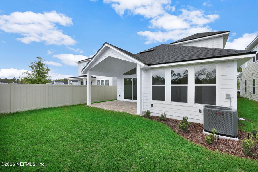 Exterior details and patio area of a home in Seabrook Village at Seabrook, Nocatee (Image 31).