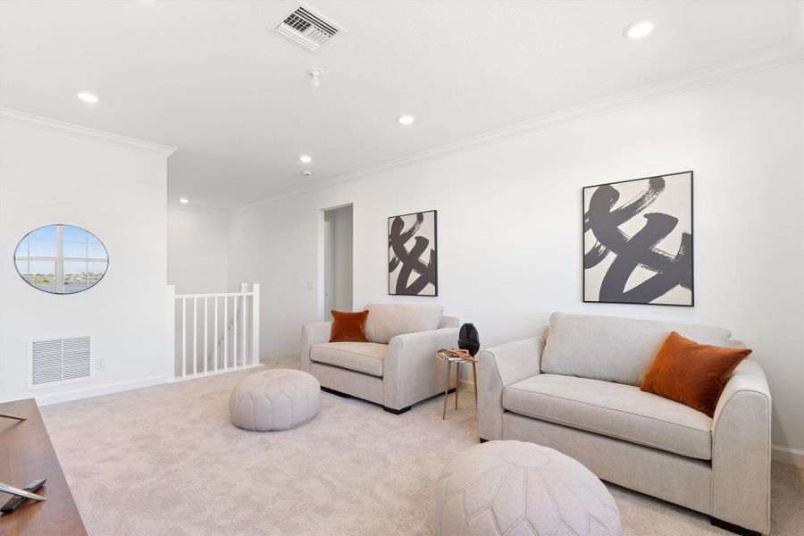 Furnished interior view inside a new home in , The Acreage (Image 14). Furnished interior view inside a new home in , The Acreage (Image 14).