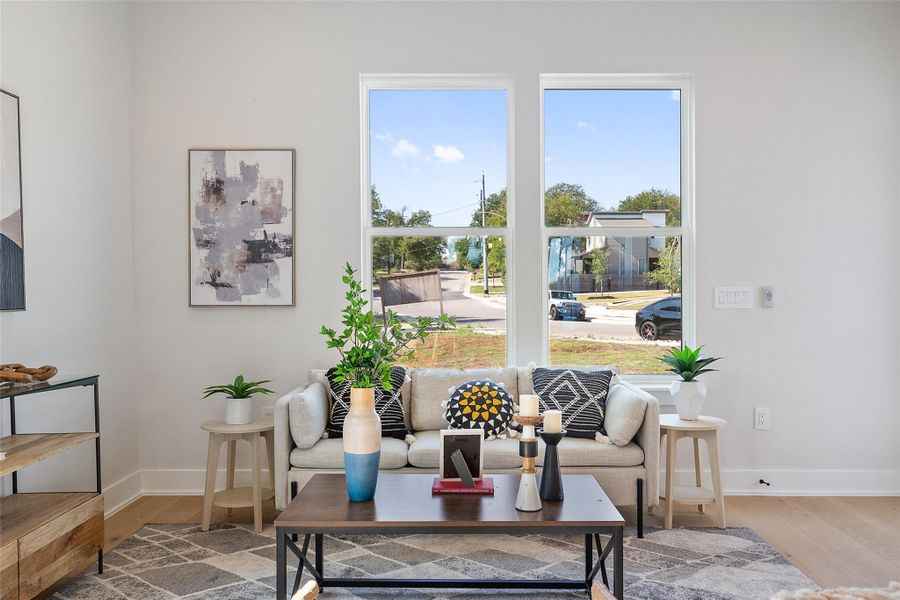 Furnished interior view inside a new home in , Austin (Image 11). Furnished interior view inside a new home in , Austin (Image 11).