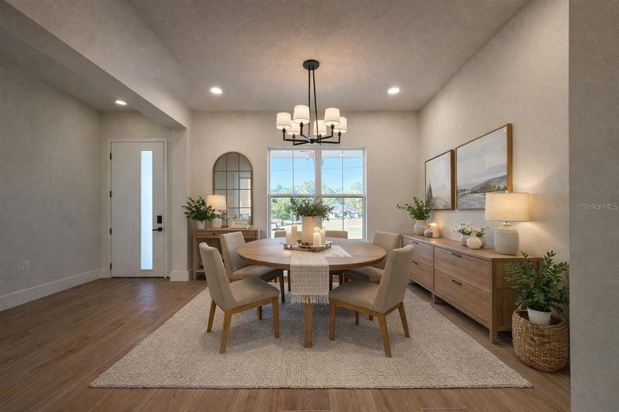 Furnished interior view inside a new home in , Dunnellon (Image 38).