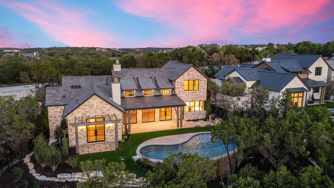 patio, and brick siding