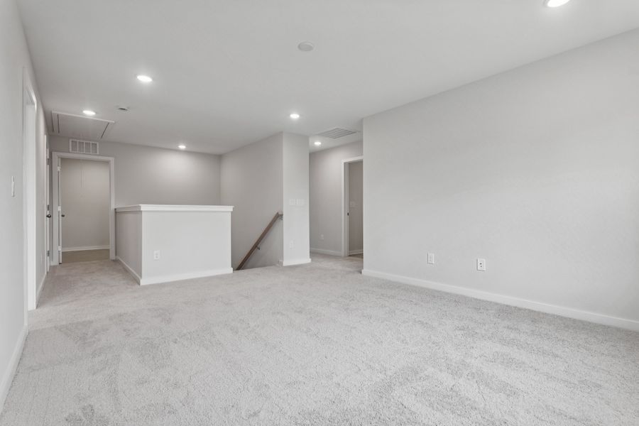 A large empty room. A large empty room.