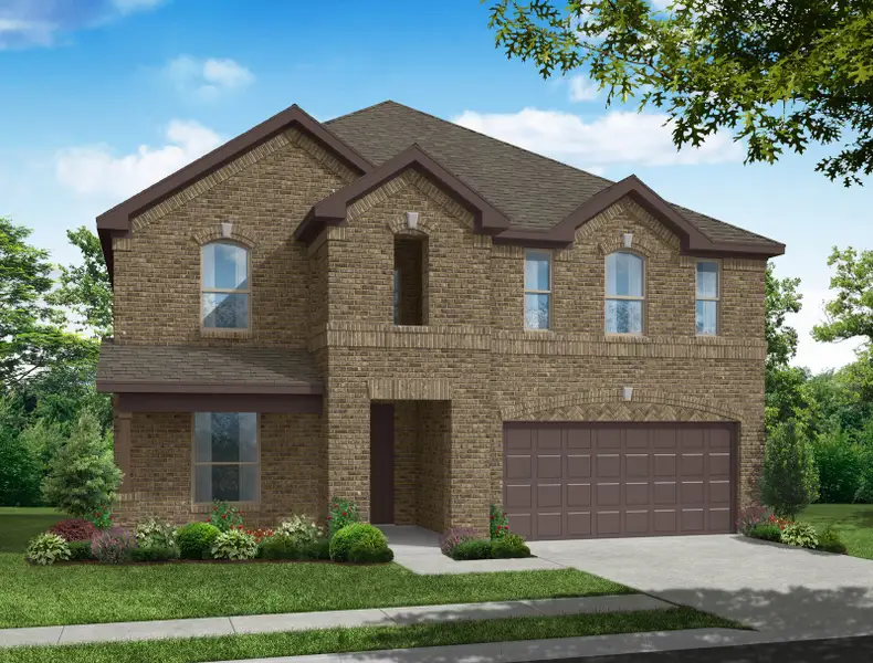 Representative exterior photo of a completed home built from the Preston by Impression Homes in Arcadia Trails, Balch Springs, TX (Image 1). Representative exterior photo of a completed home built from the Preston by Impression Homes in Arcadia Trails, Balch Springs, TX (Image 1).