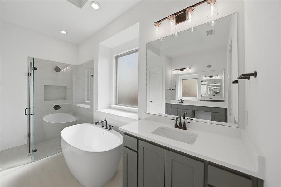 Furnished interior view inside a new home in Estates at Rockhill, Frisco (Image 6).