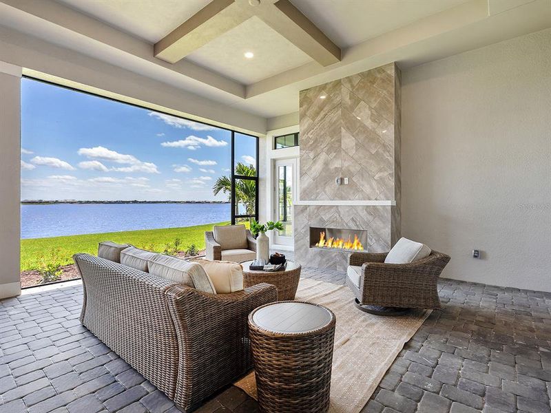 Exterior details and patio area of a home in , Sarasota (Image 35).