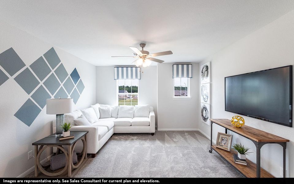 Furnished interior view inside a new home in Cielo, Conroe (Image 11).
