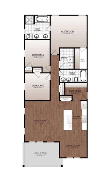 2D floor plan layout of this home in , Holly Hill, SC (Image 2). 2D floor plan layout of this home in , Holly Hill, SC (Image 2).