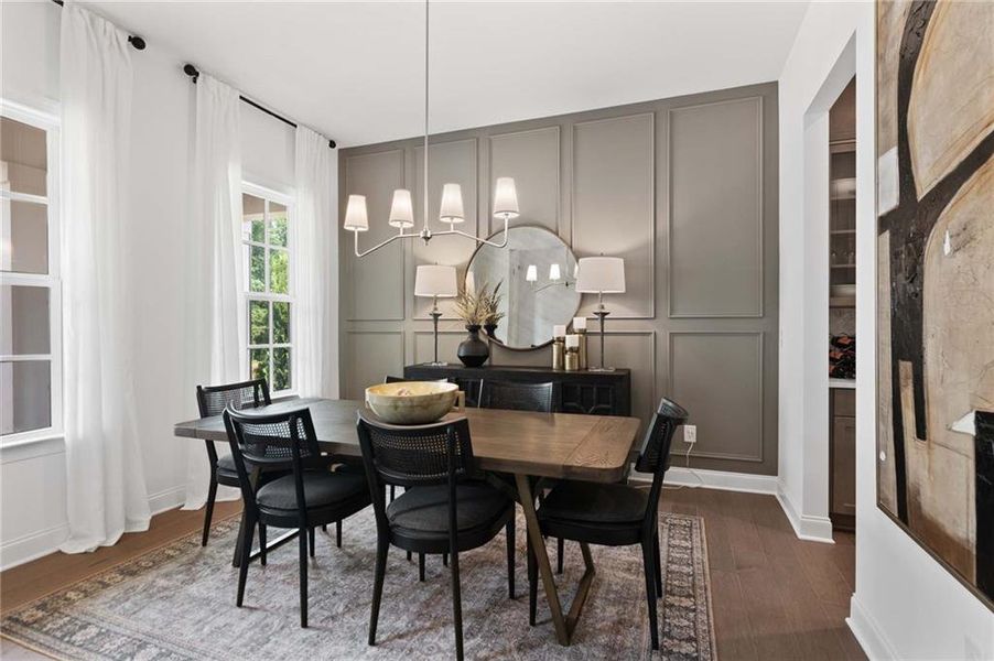 Furnished interior view inside a new home in East Harbor II at Chestatee, Dawsonville (Image 4).
