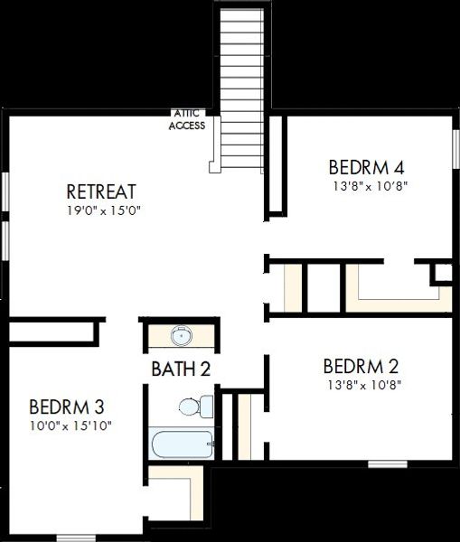 2D floor plan layout of this home in Briggs Ranch – Select Classic Series, San Antonio, TX (Image 3).