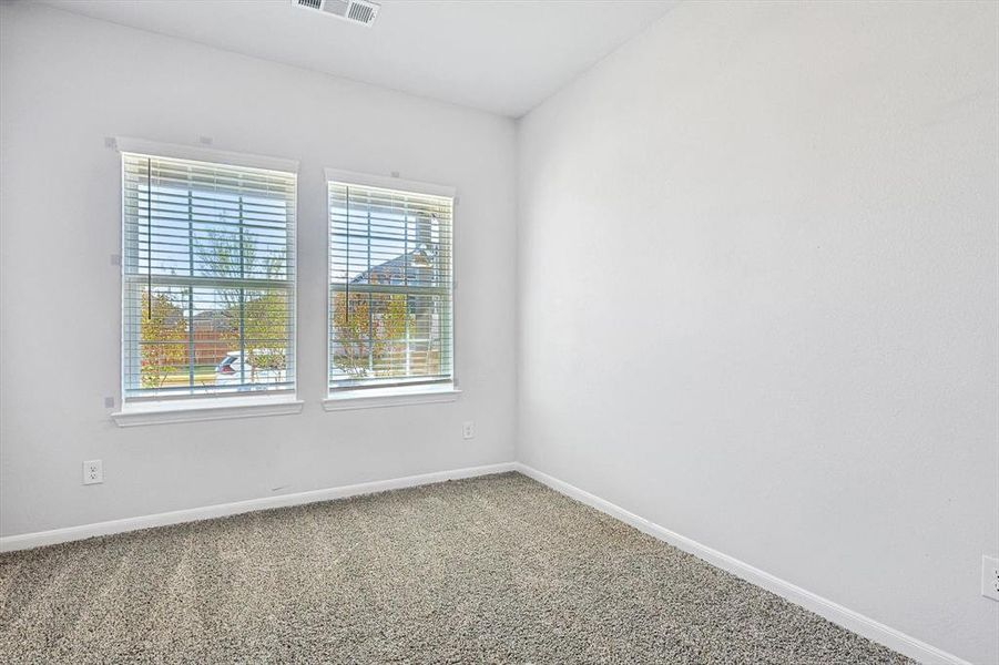 Empty room featuring carpet and plenty of natural light