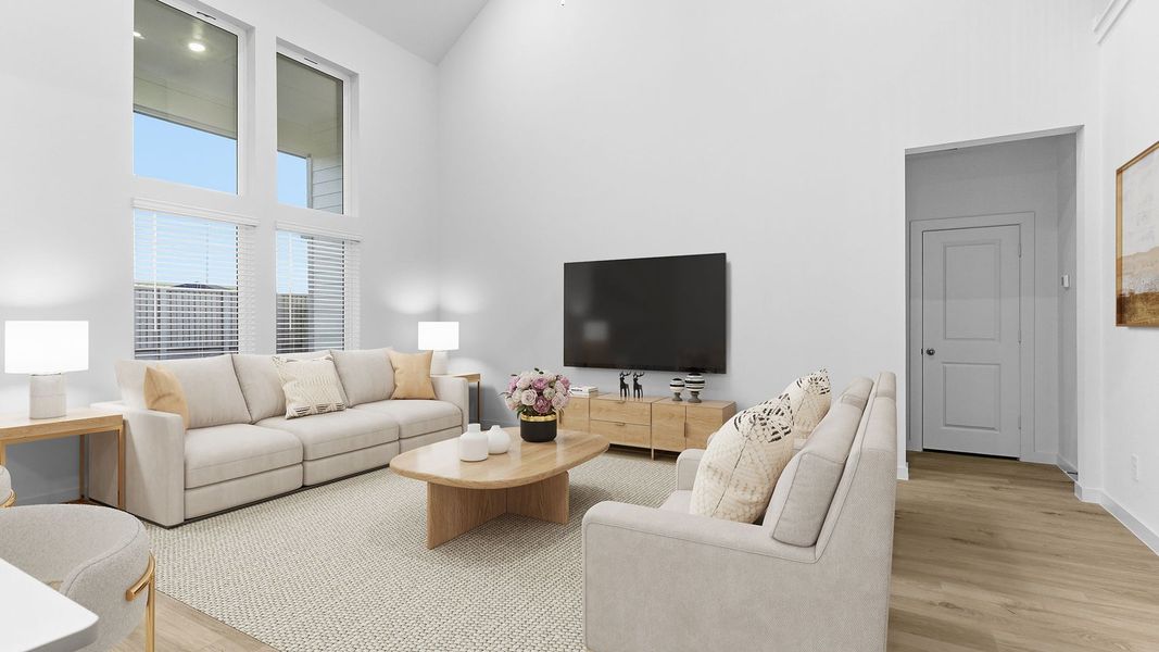 Furnished interior view inside a new home in Evergreen, Rosenberg (Image 30). Furnished interior view inside a new home in Evergreen, Rosenberg (Image 30).