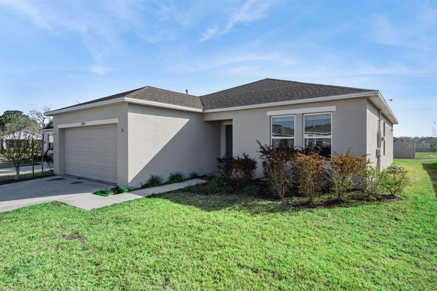 Front exterior of a new home in Liberty Preserve, Leesburg, FL, highlighting curb appeal (Image 16). Front exterior of a new home in Liberty Preserve, Leesburg, FL, highlighting curb appeal (Image 16).