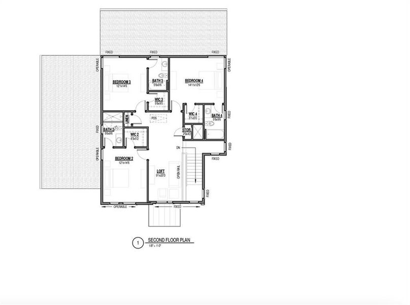 2D floor plan layout of this home in Aster, Roswell, GA (Image 4).