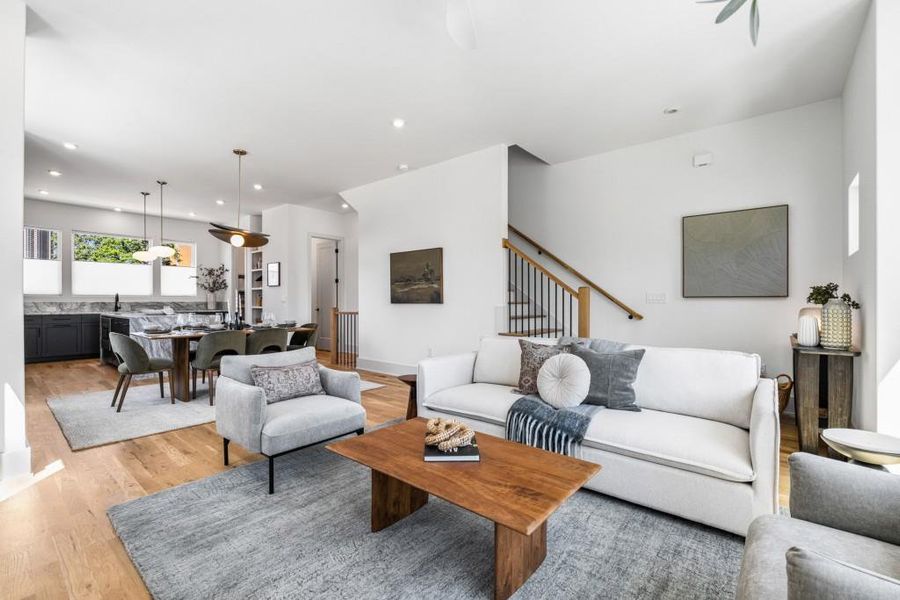 Furnished interior view inside a new home in , Atlanta (Image 6). Furnished interior view inside a new home in , Atlanta (Image 6).