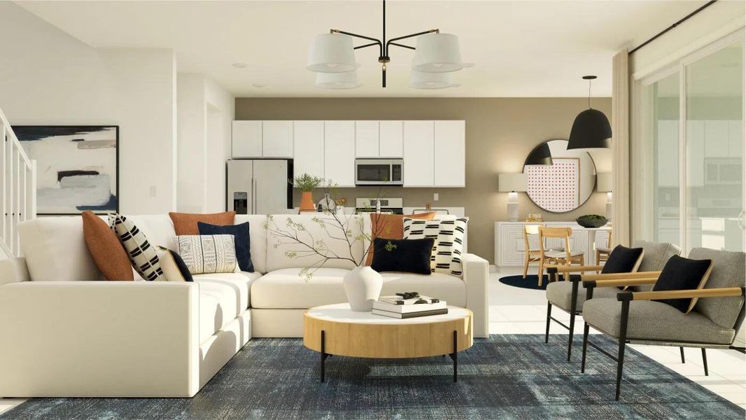 Furnished interior view inside a new home in Arden: The Providence Collection, Loxahatchee (Image 10).